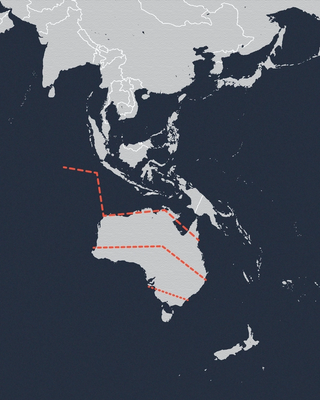 Map of Australia showing three lines of operational support